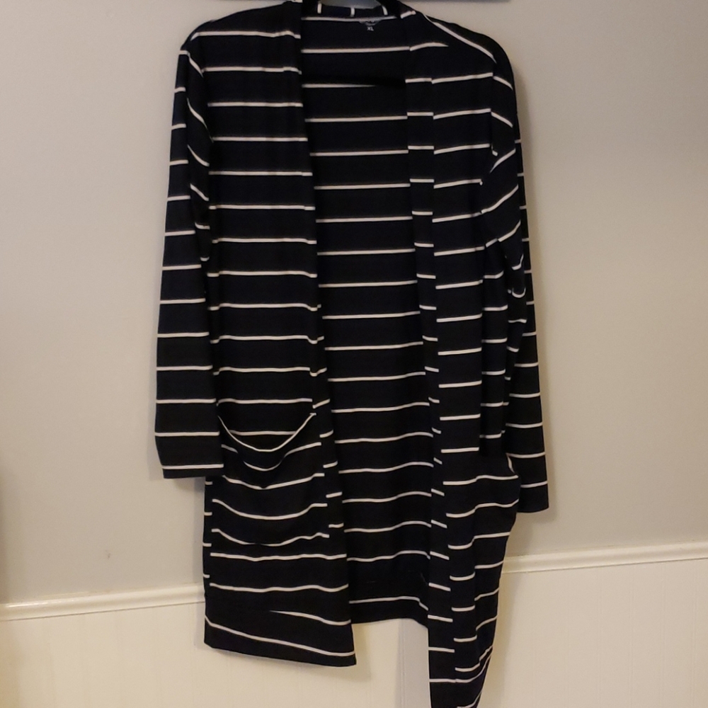 Long striped cardigan